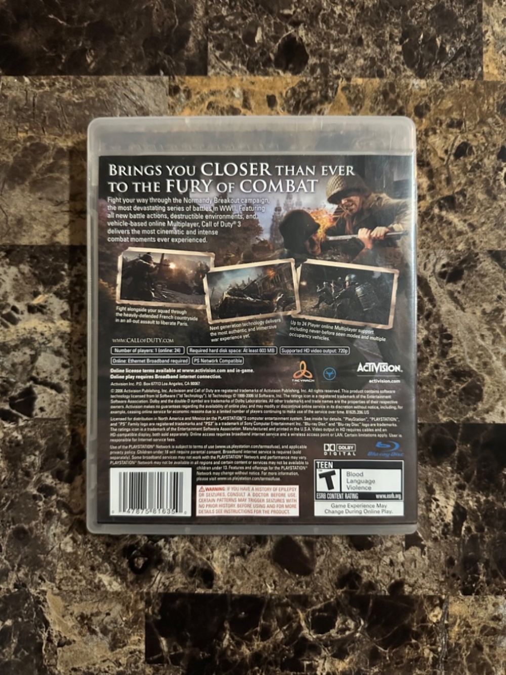 Call Of Duty 3 Sony PS3 Video Game - Picture 3 of 3